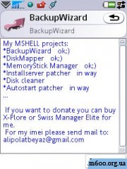 Backup Wizard 1.0 UIQ3 by SYMBUZZER